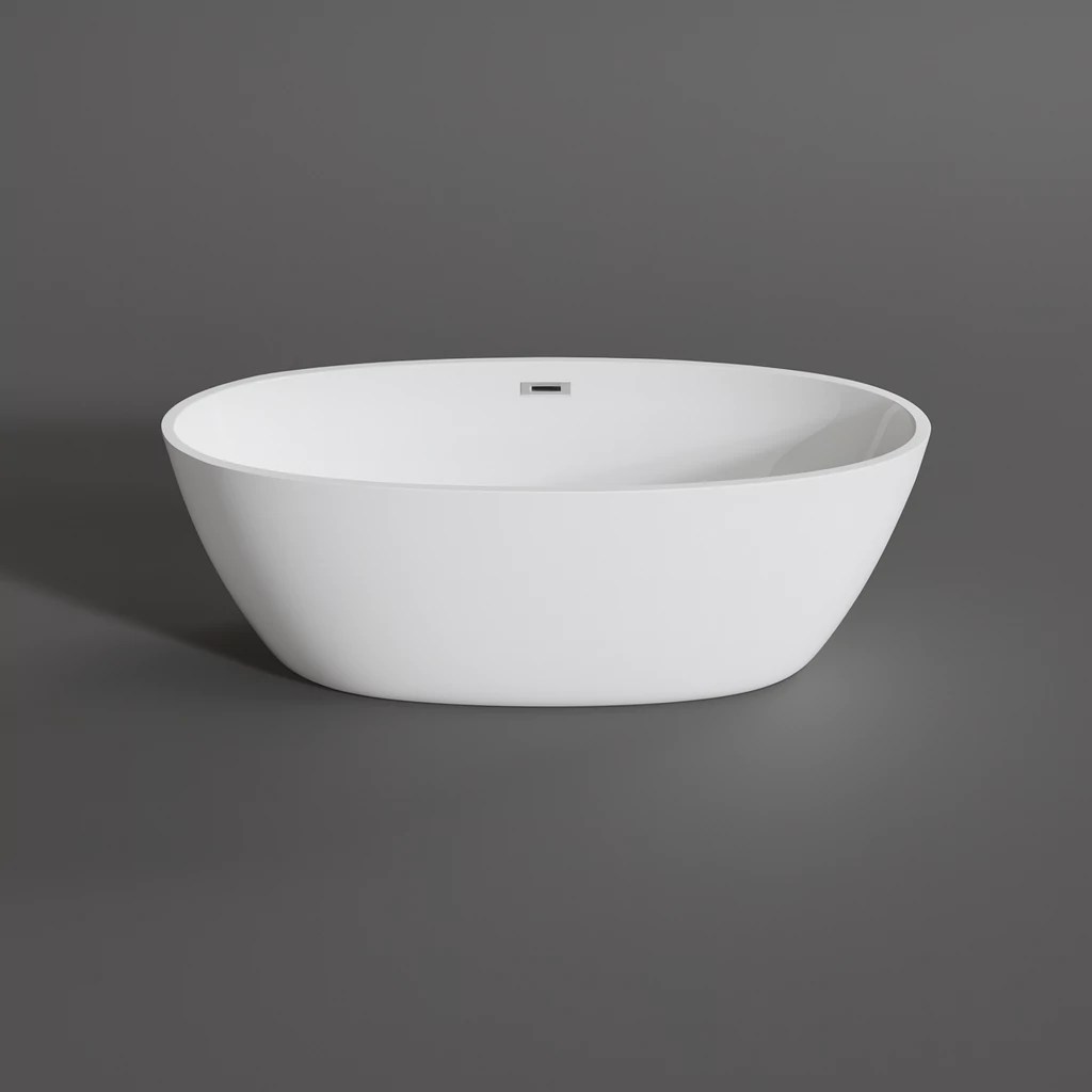 OVAL || szabadon álló fürdőkád, fehér, 180x80x58 cm