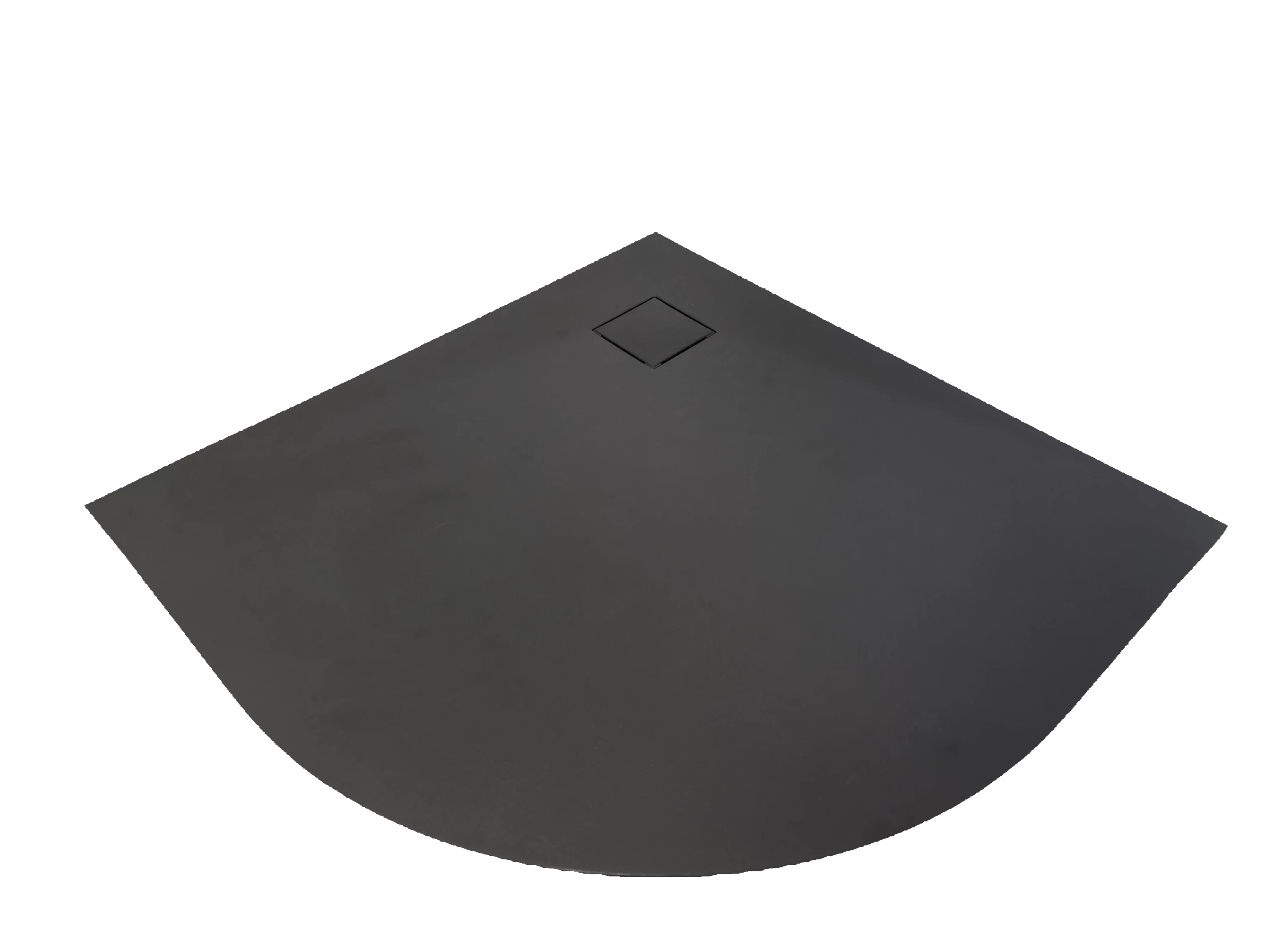 Cagliari Black 80x80x2,6 cm íves, SMC zuhanytálca