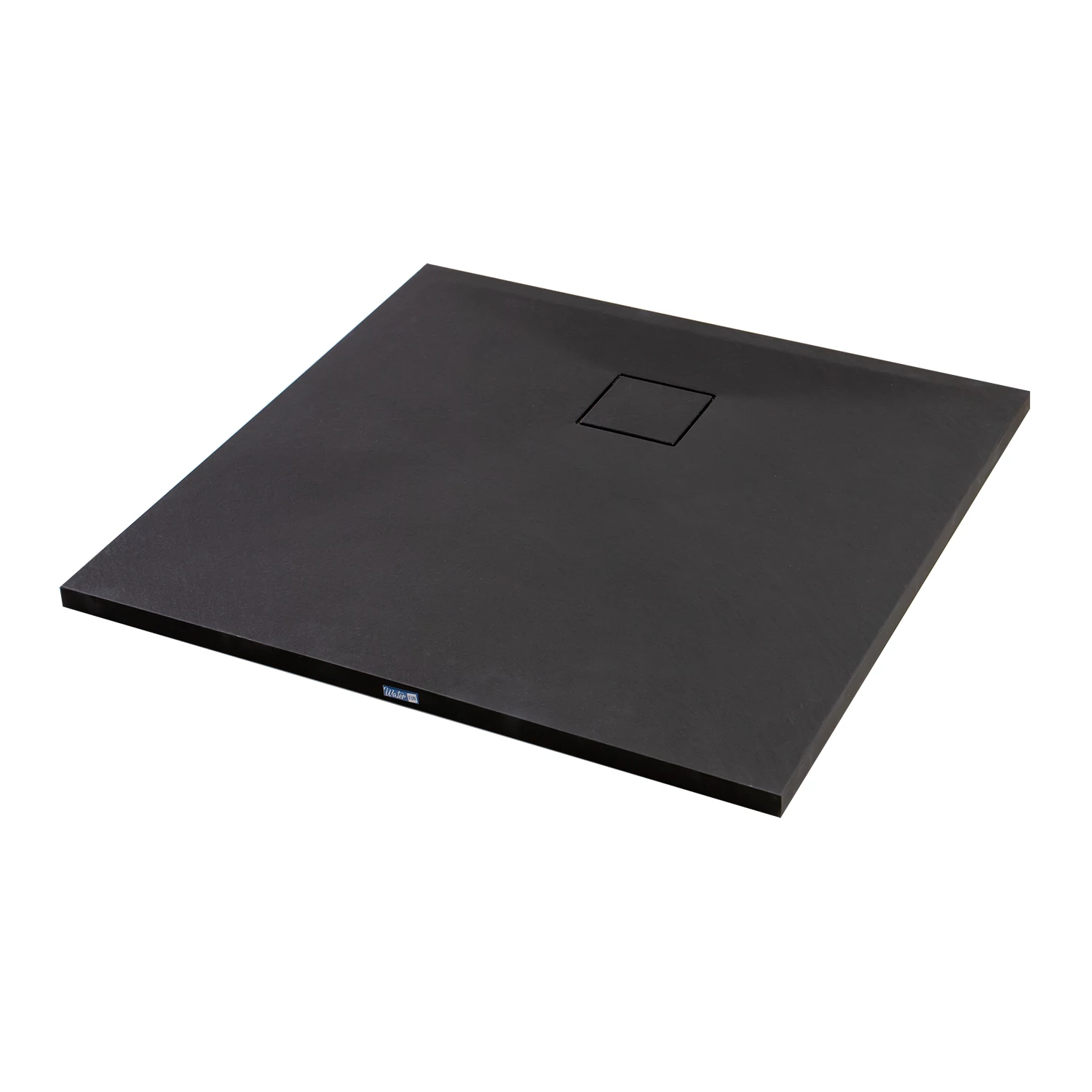 Cagliari || Black 80x80x2,6 cm szögletes, SMC zuhanytálca szifonnal