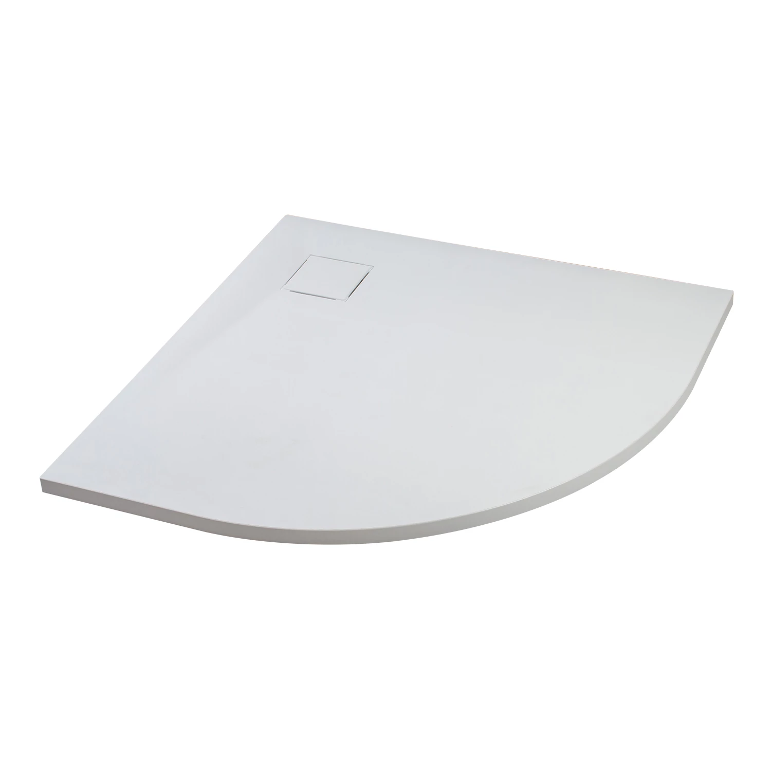 Cagliari White 80x80x2,6 cm íves, SMC zuhanytálca szifonnal