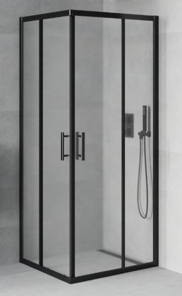 MOTRIL Black zuhanykabin 80x80 190cm, 6mm