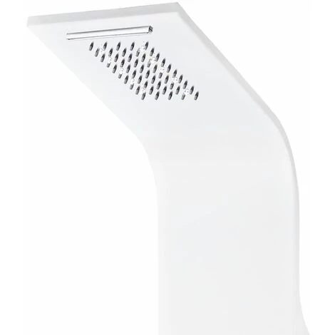 Verona White termosztátos zuhanypanel, rozsdamentes acél, LED